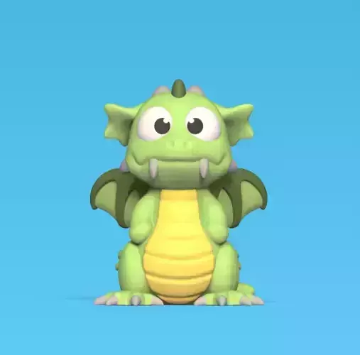 Cartoon Sitting Dragon
