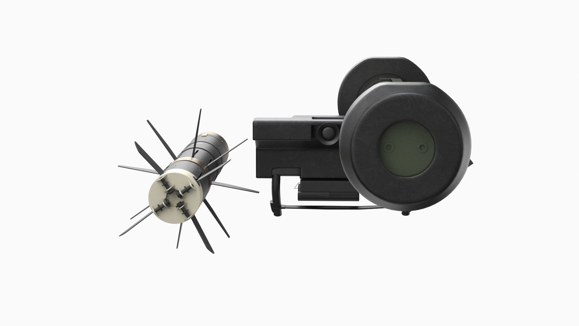 Javelin FGM-148 Anti-Tank Missile with Launcher 3D model_26