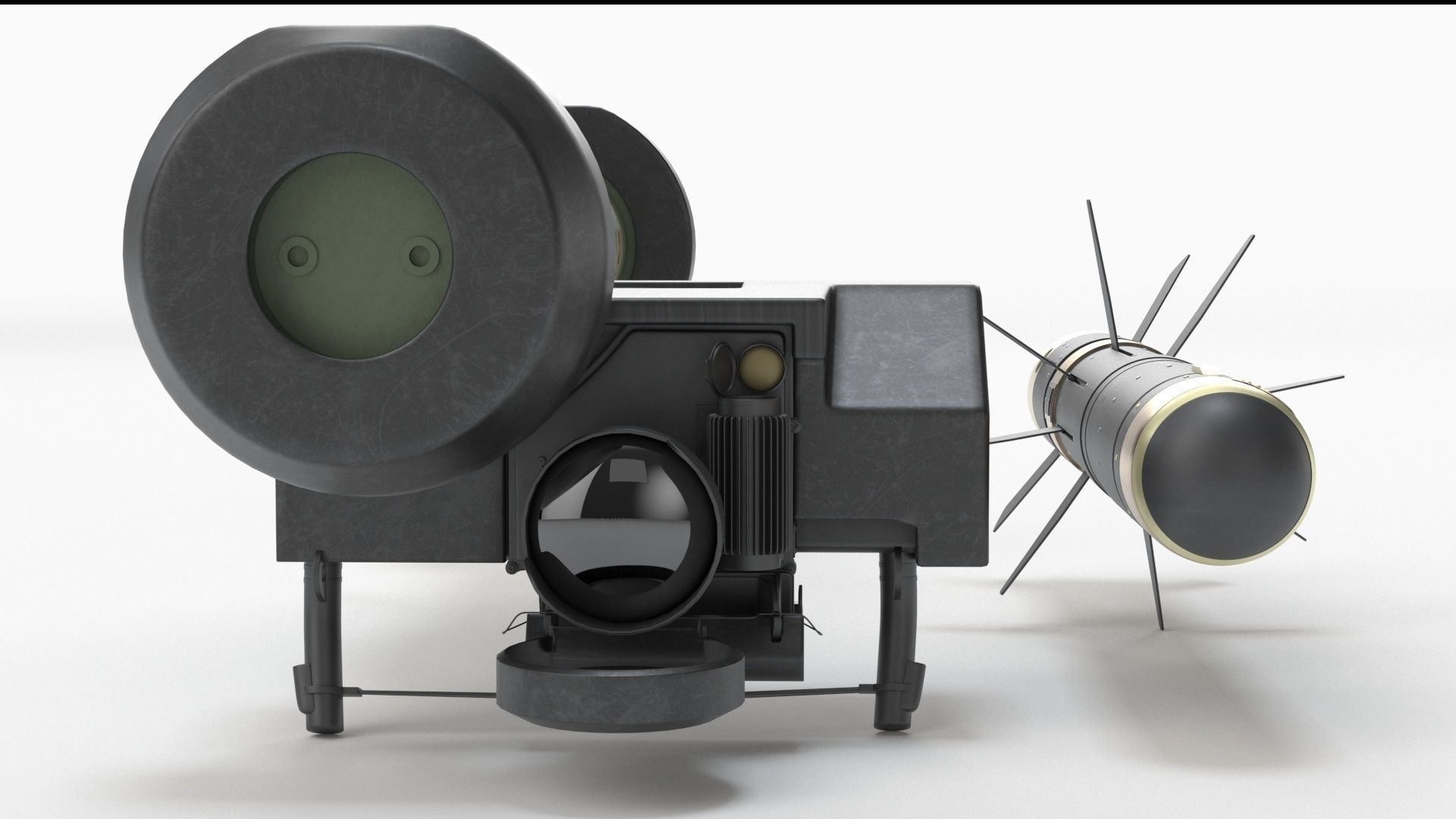 Javelin FGM-148 Anti-Tank Missile with Launcher 3D model_1