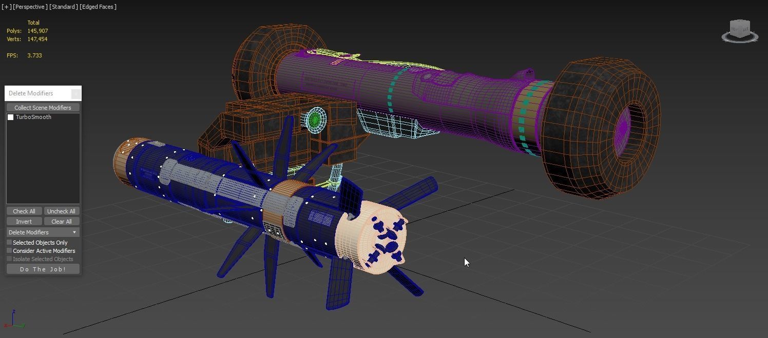 Javelin FGM-148 Anti-Tank Missile with Launcher 3D model_4