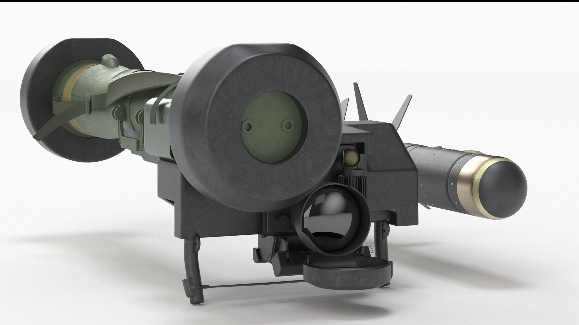 Javelin FGM-148 Anti-Tank Missile with Launcher 3D model_12