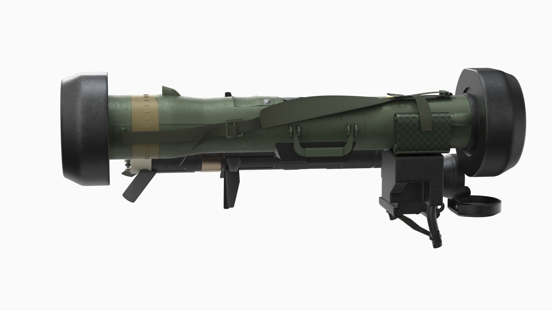 Javelin FGM-148 Anti-Tank Missile with Launcher 3D model_22