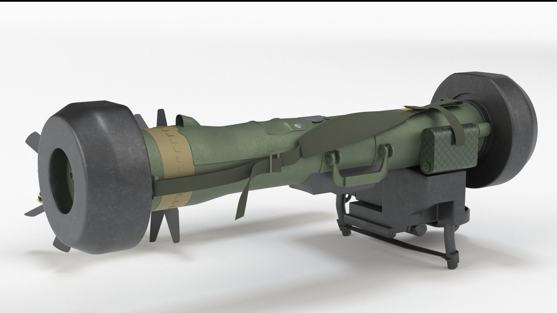 Javelin FGM-148 Anti-Tank Missile with Launcher 3D model_10