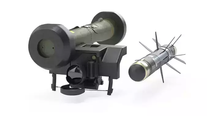 Javelin FGM-148 Anti-Tank Missile with Launcher 3D model
