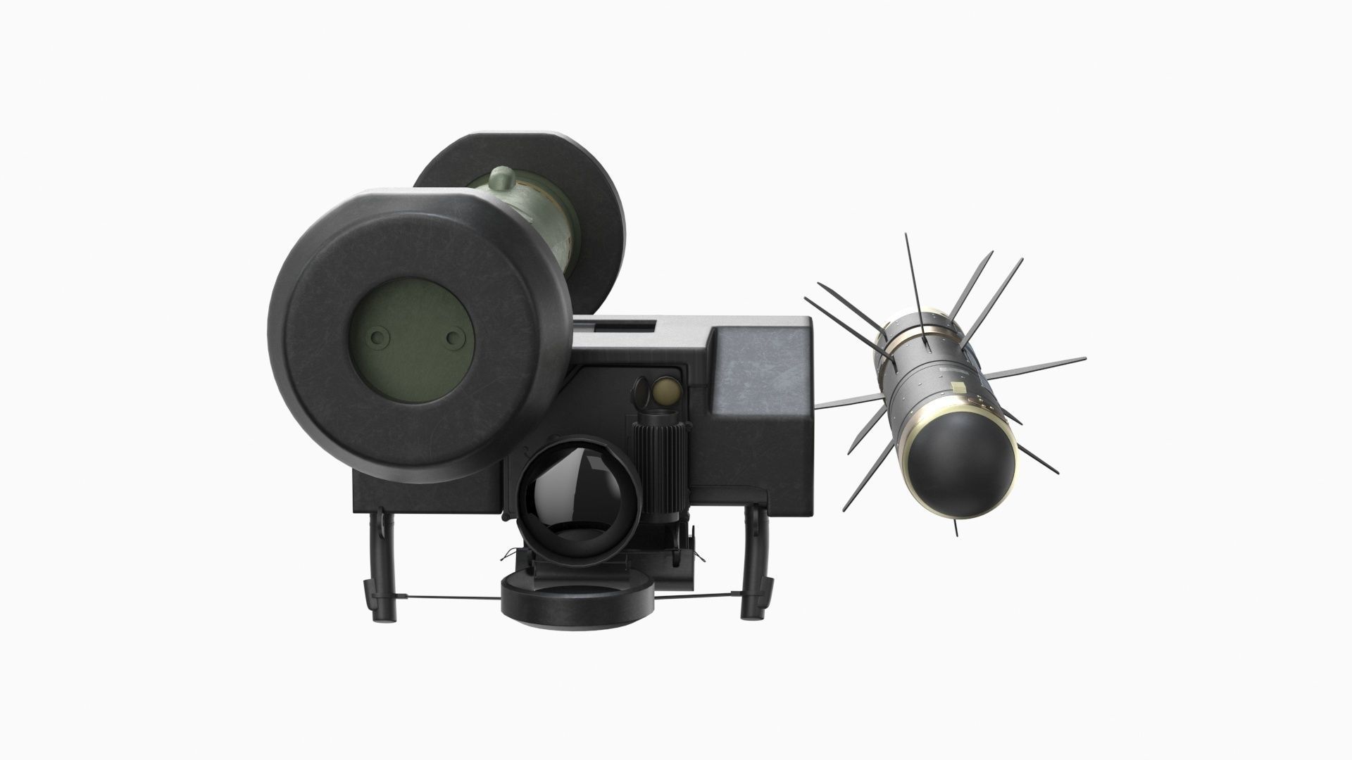 Javelin FGM-148 Anti-Tank Missile with Launcher 3D model_35