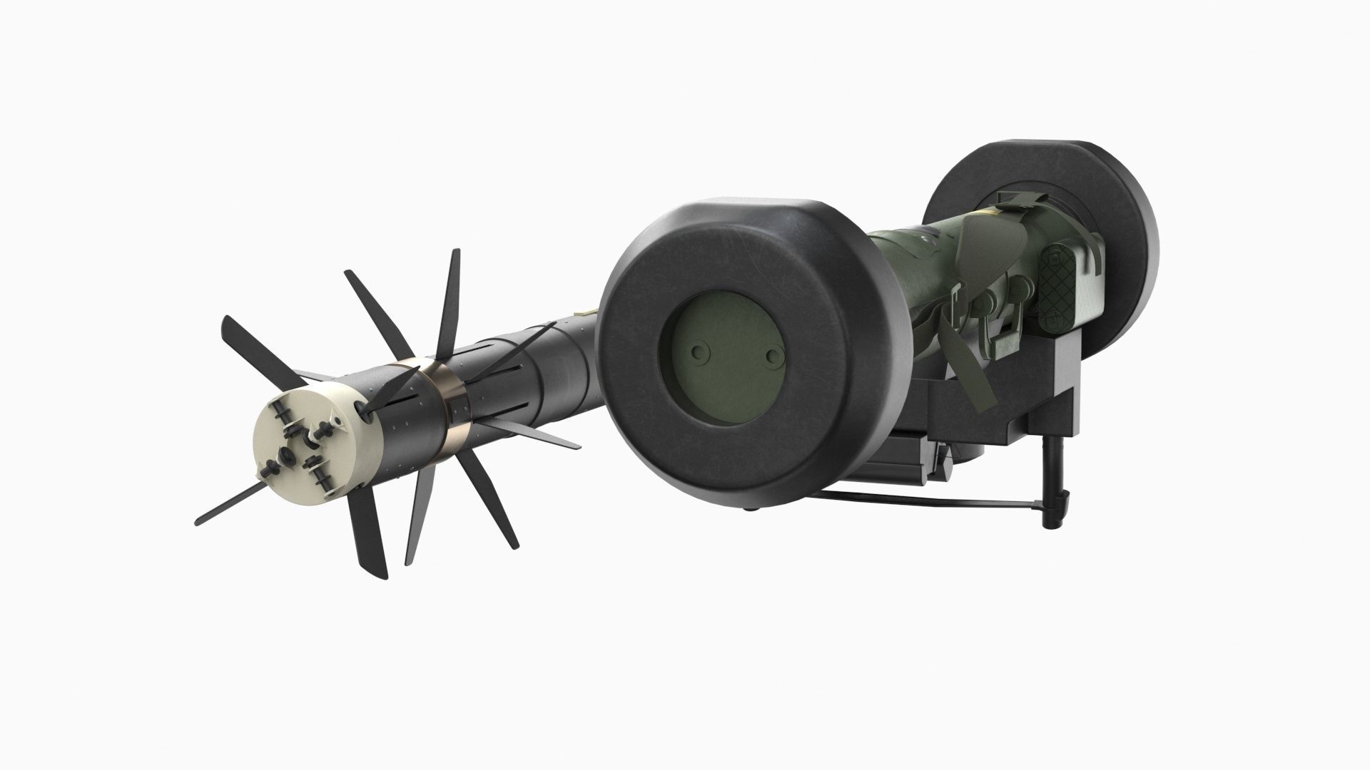 Javelin FGM-148 Anti-Tank Missile with Launcher 3D model_25