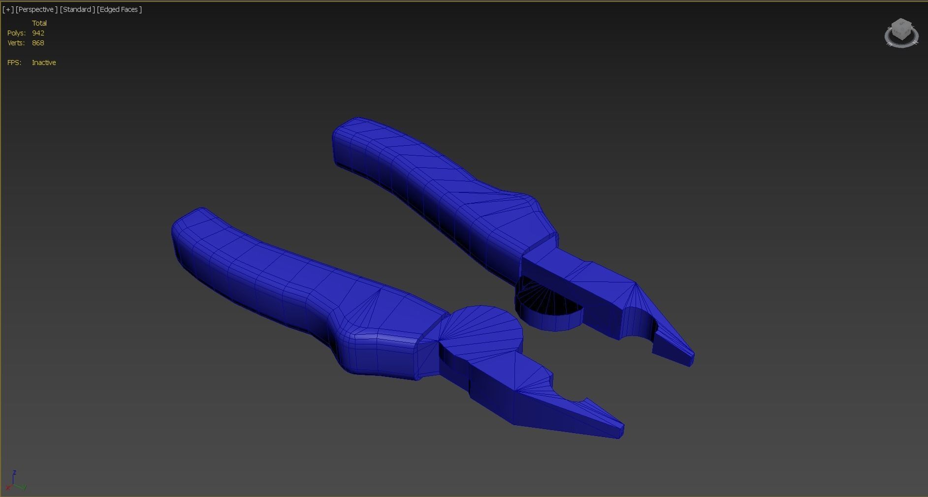 pliers three different colored Low-poly 3D model_9