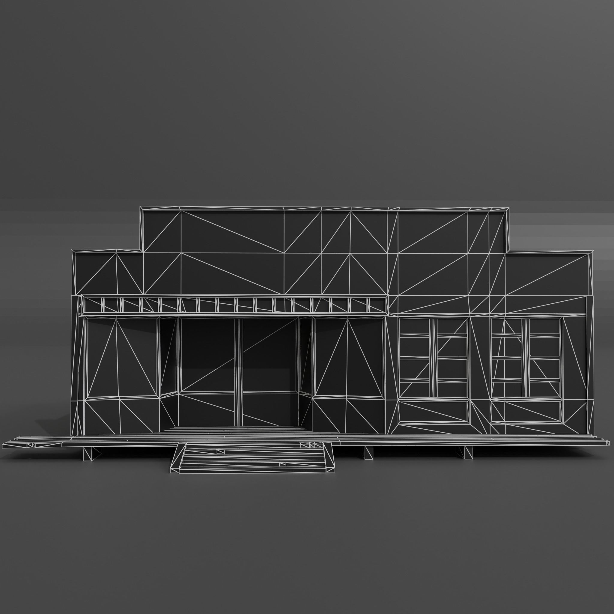 Western shop  Low-poly 3D model_5