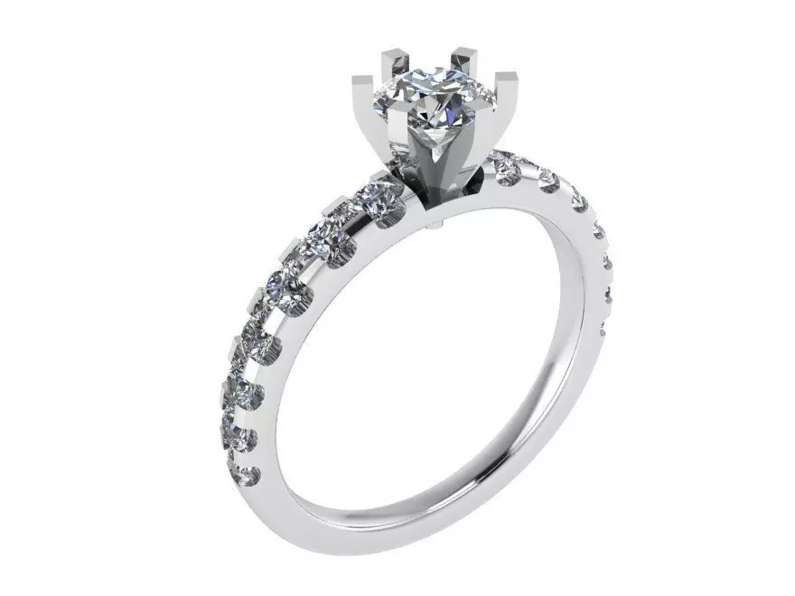 solitaire ring 0073 3D print model_0
