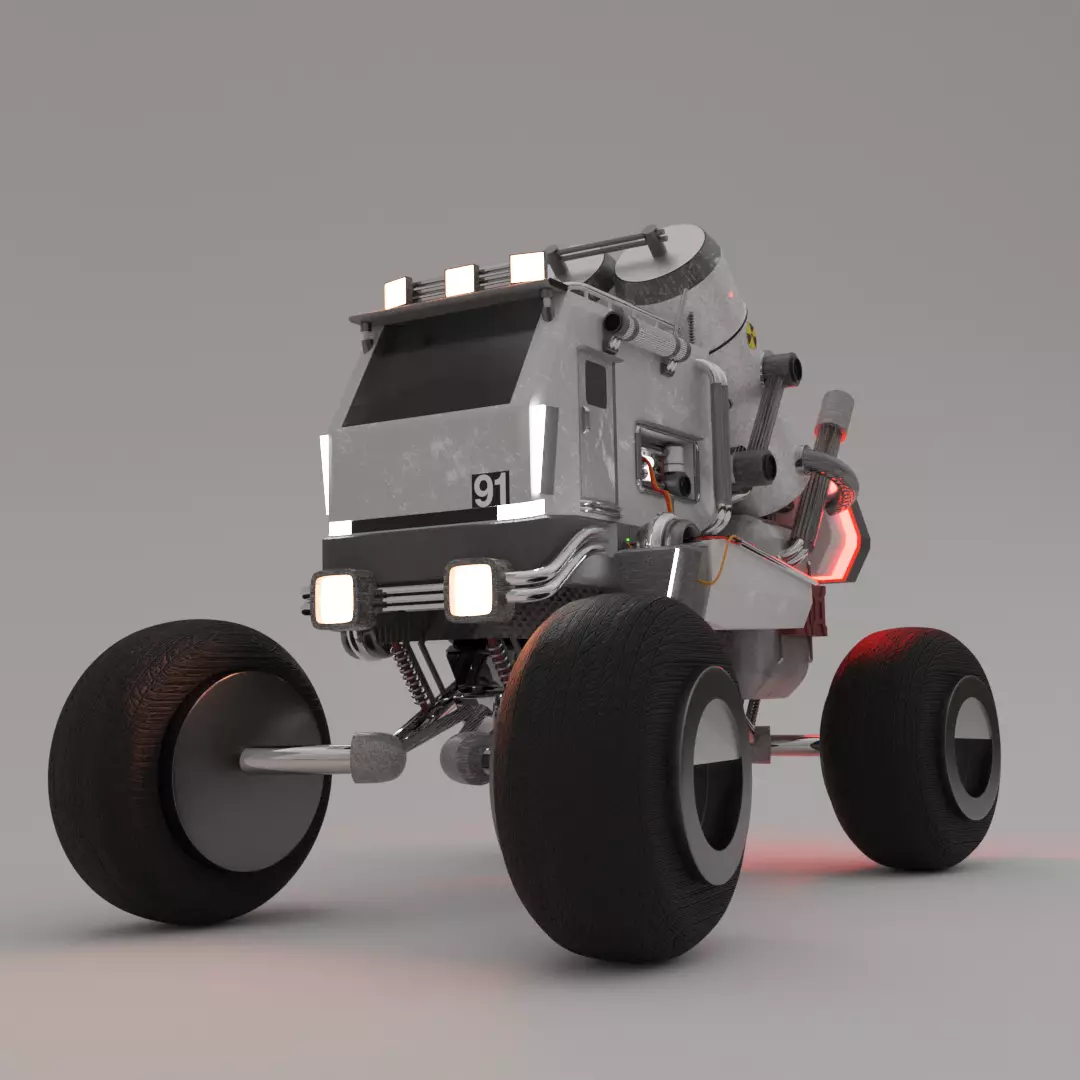 Blender truck concept 3D model_0