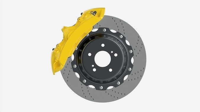 Brake disk with caliper 3D model 6
