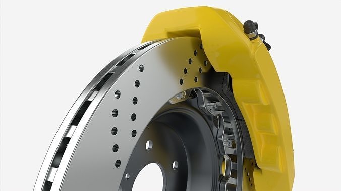 Brake disk with caliper 3D model 5