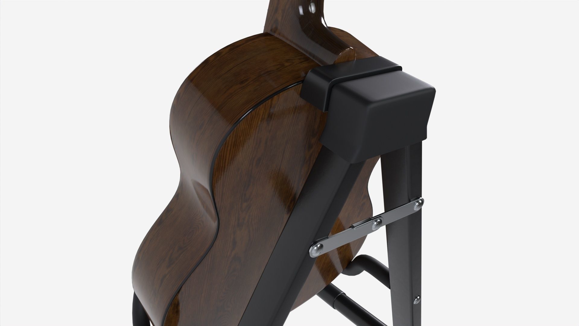 Classic acoustic guitar with stand 3D model_6