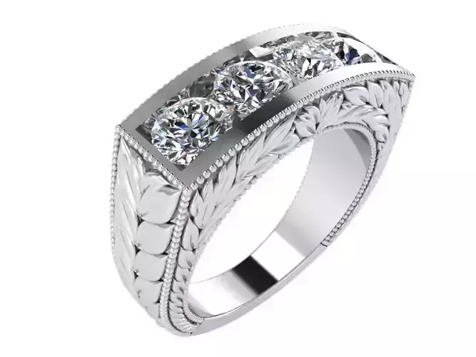 Bay leaf style ring 0078