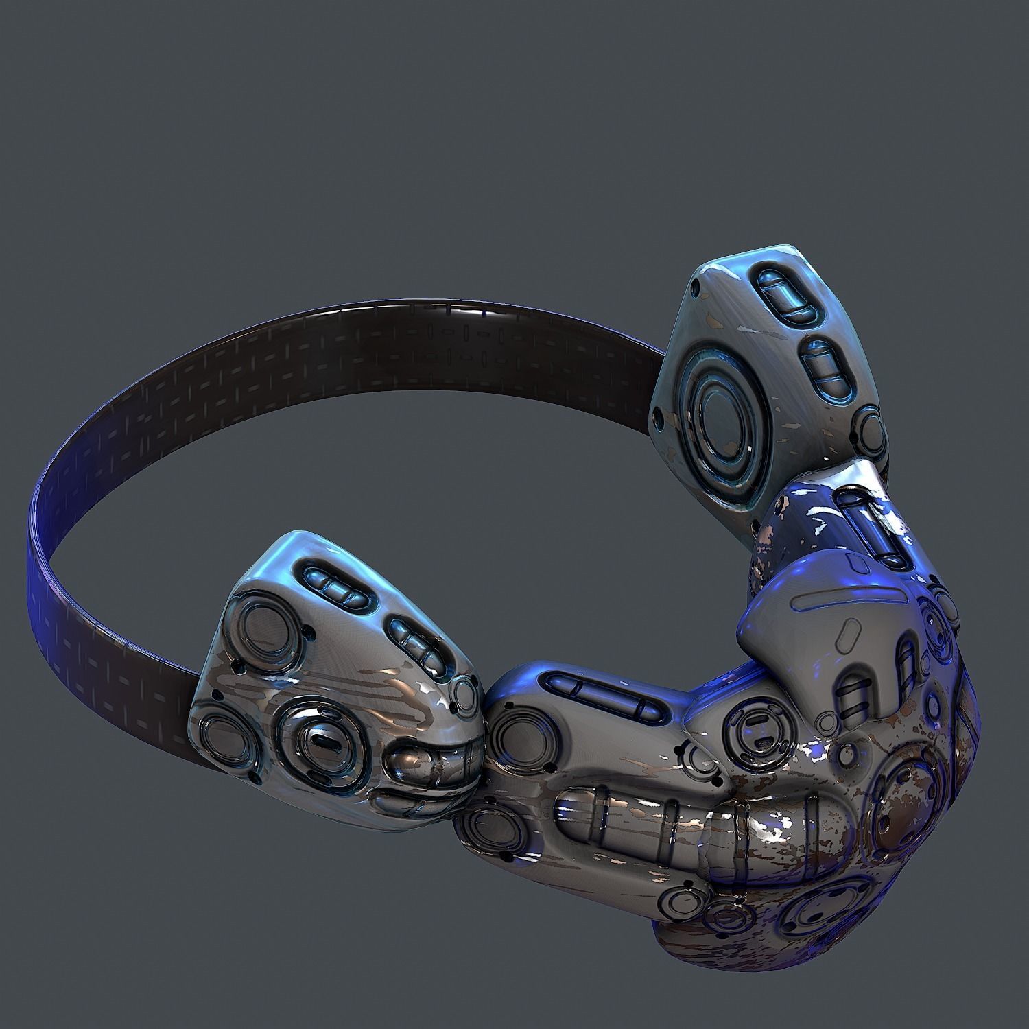 Gas mask helmet 3d model scifi Low-poly Low-poly 3D model_7