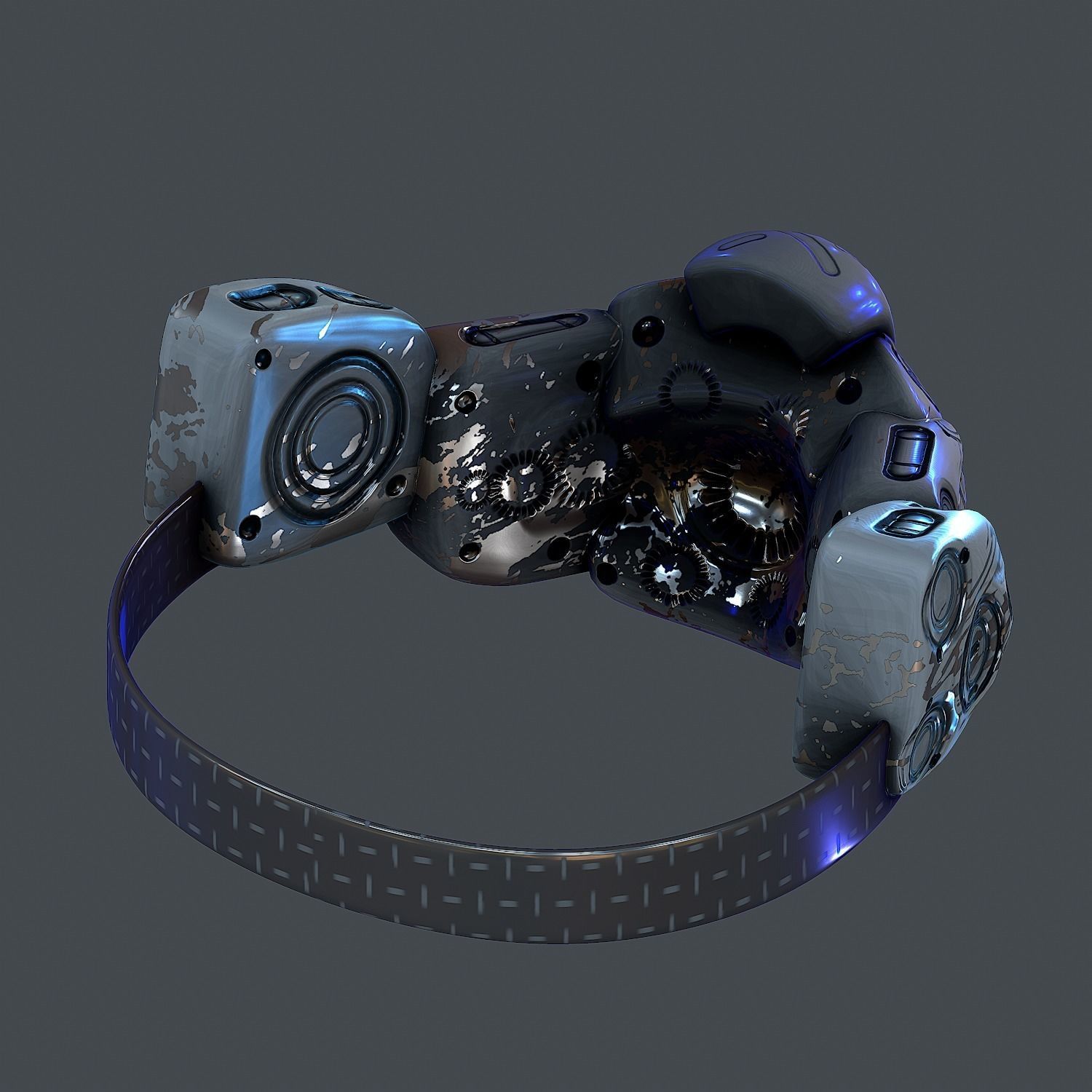 Gas mask helmet 3d model scifi Low-poly Low-poly 3D model_8