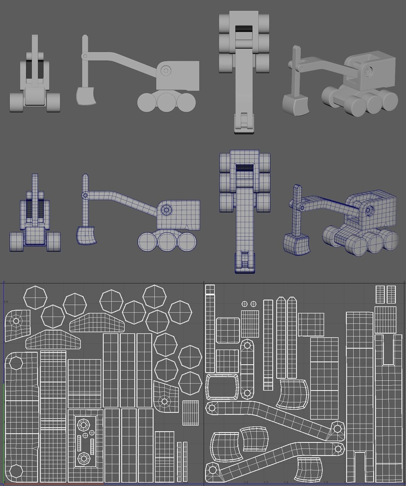 Wooden toy set PBR Low-poly 3D model_9