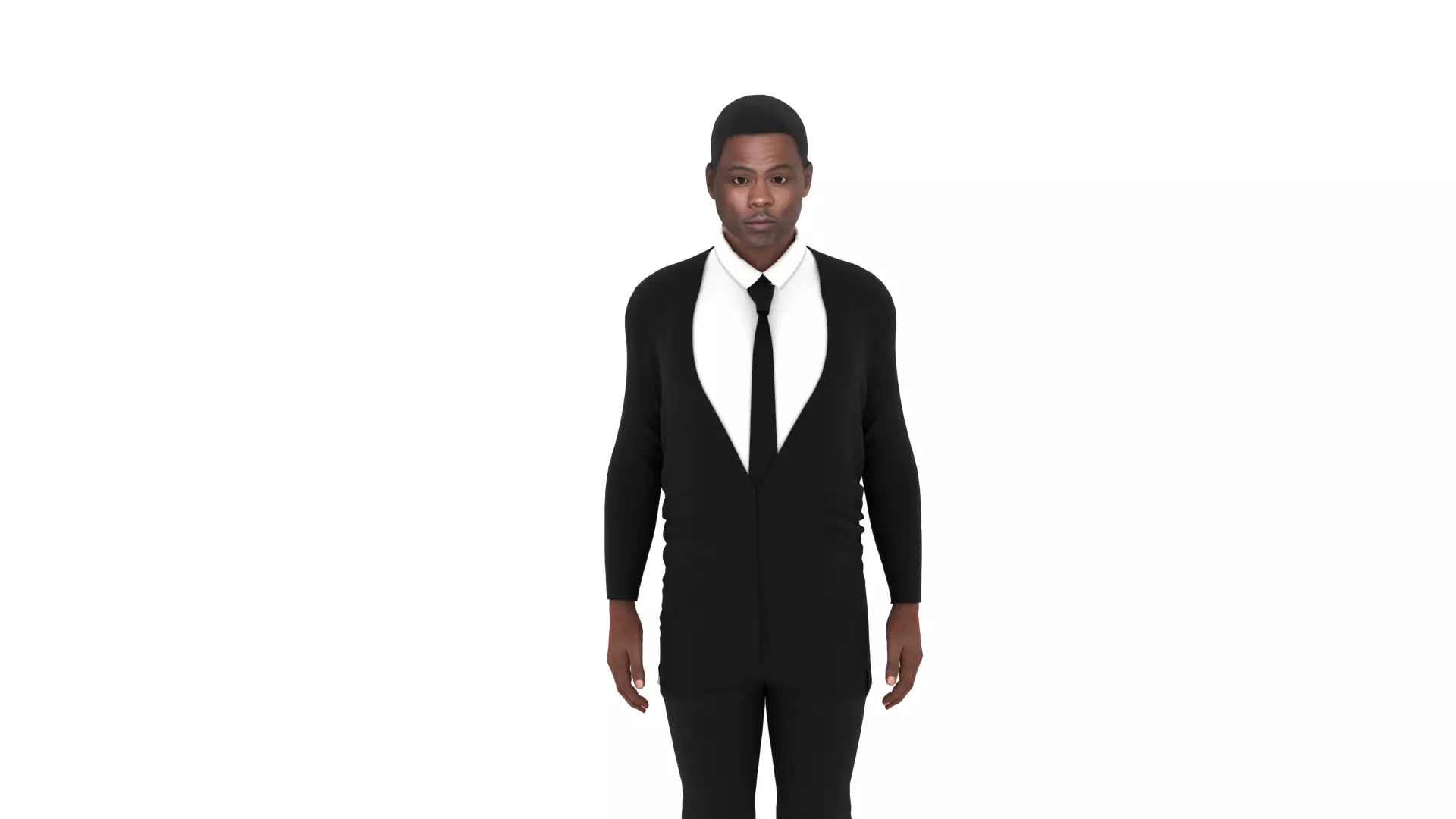 Chris Rock Low-poly 3D model_0