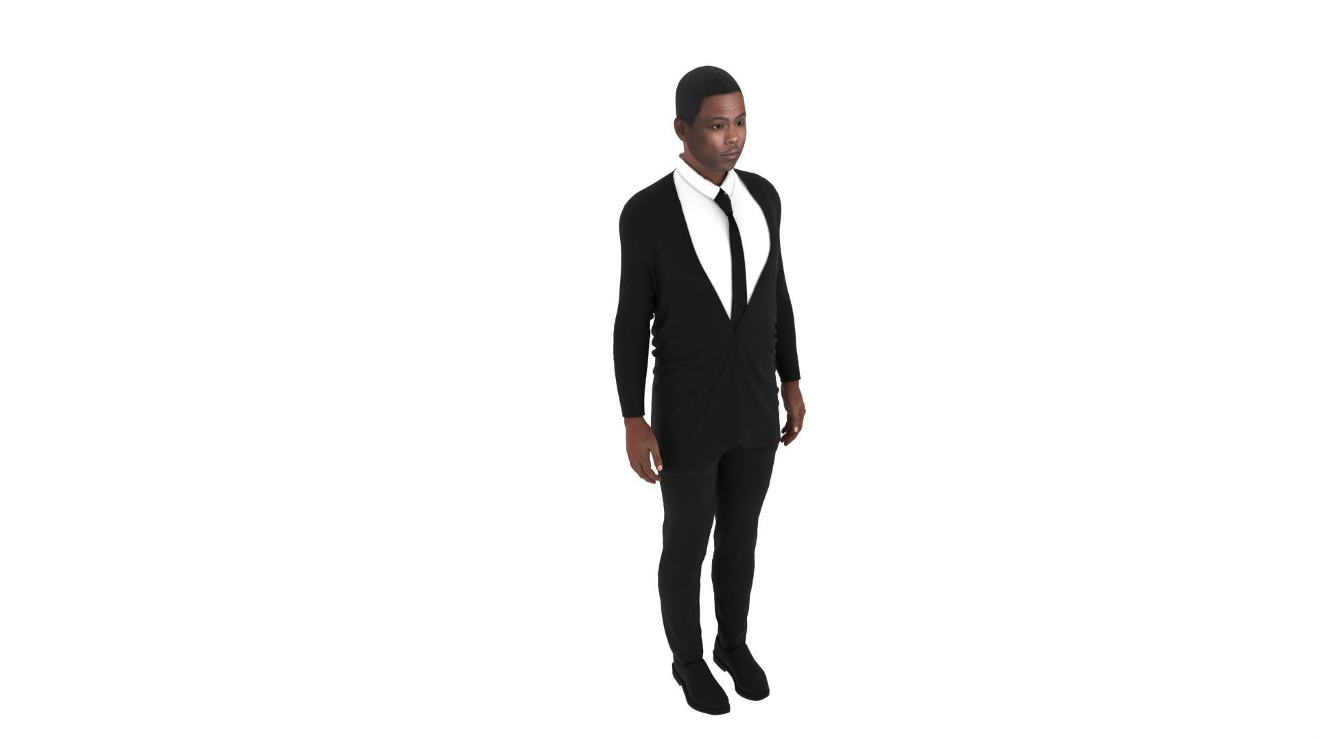 Chris Rock Low-poly 3D model_1