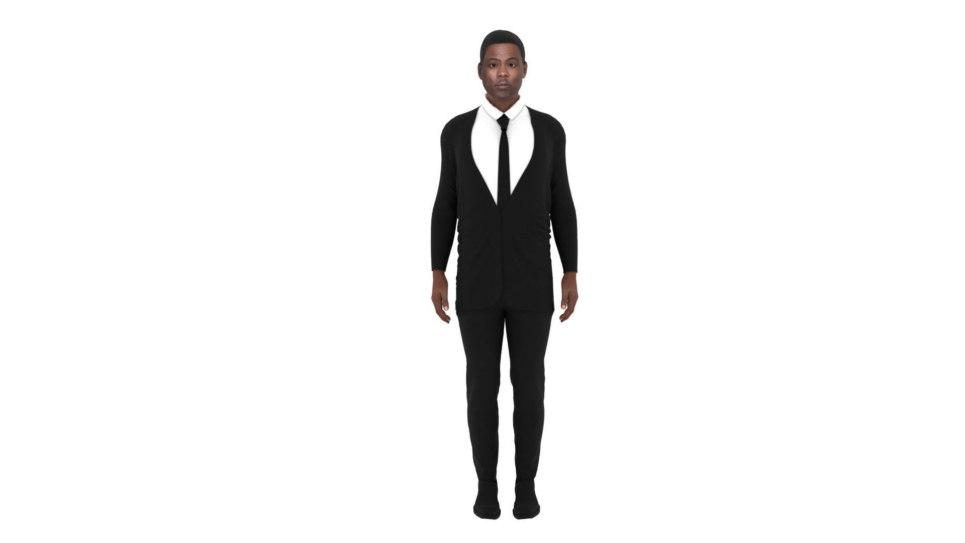 Chris Rock Low-poly 3D model_3