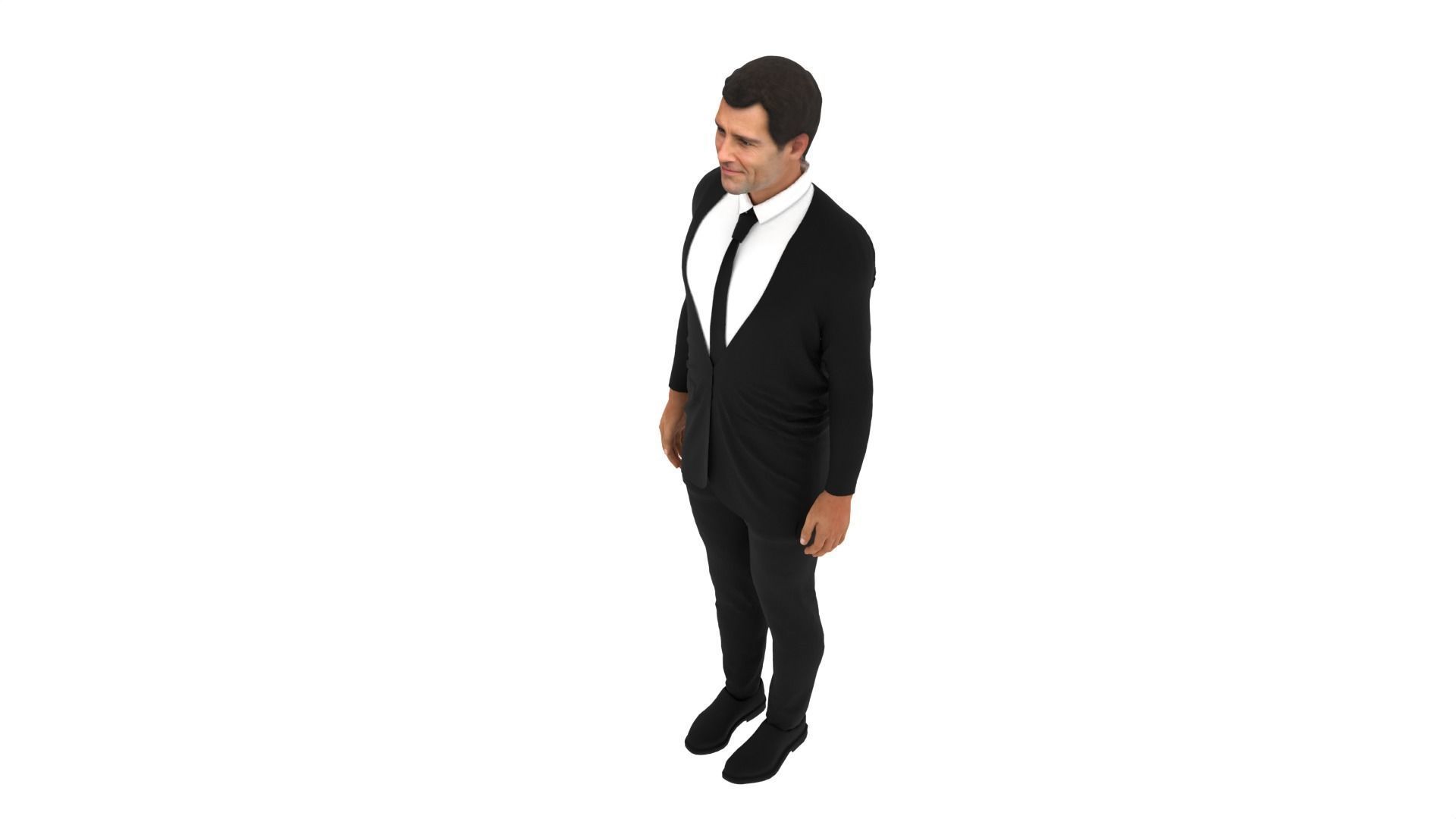 Clive Owen Low-poly 3D model_7