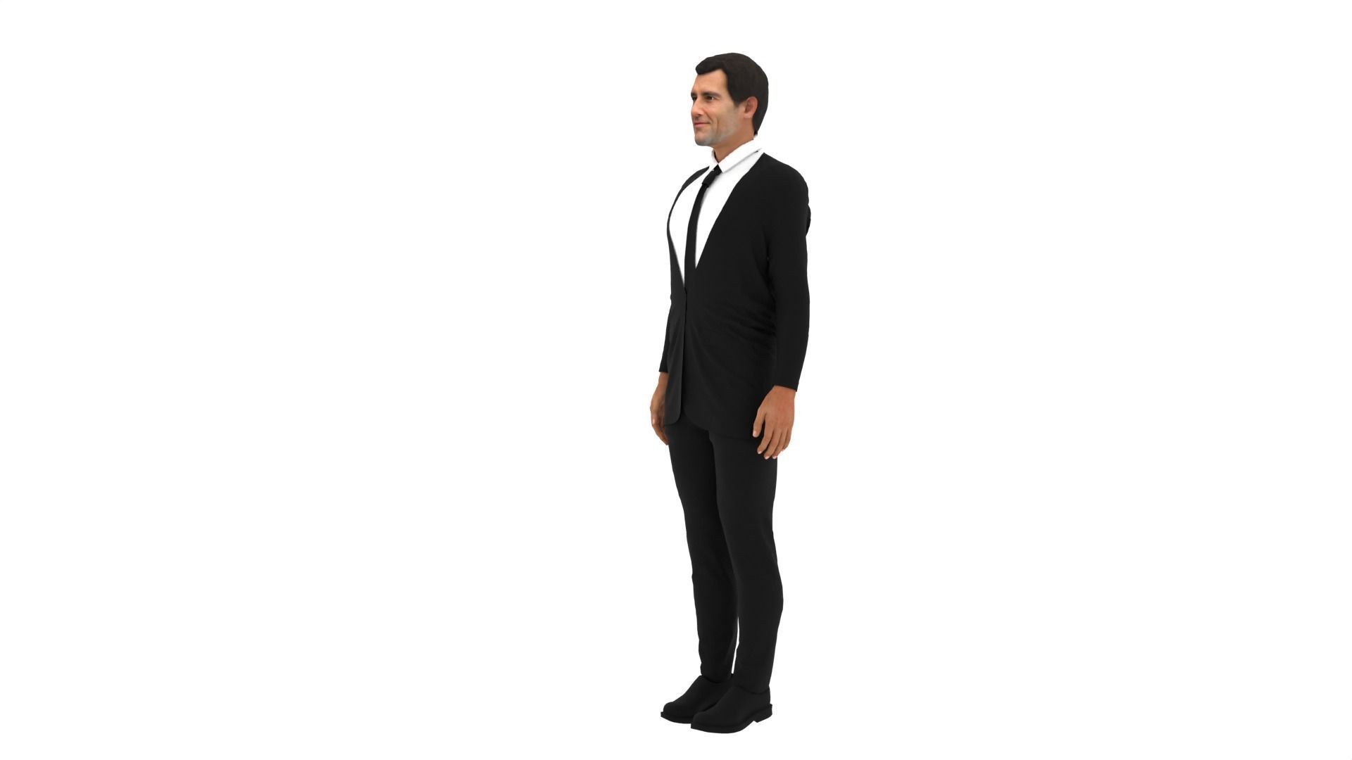 Clive Owen Low-poly 3D model_5