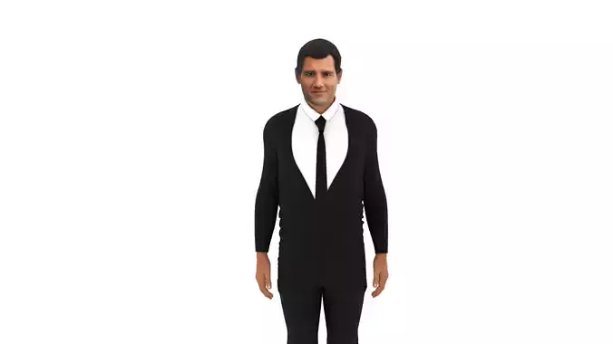 Clive Owen Low-poly 3D model