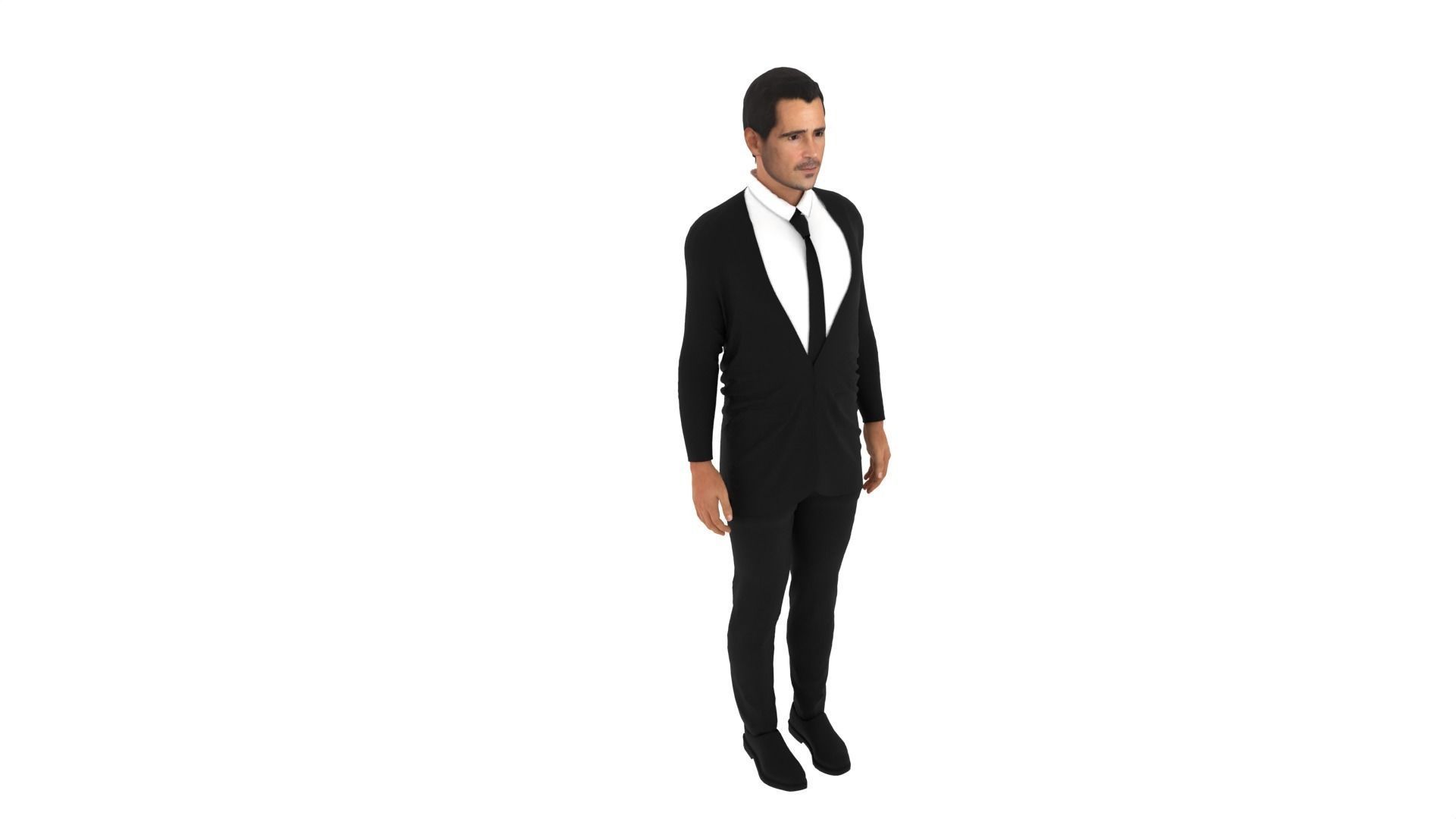 Colin Farrell Low-poly 3D model_1