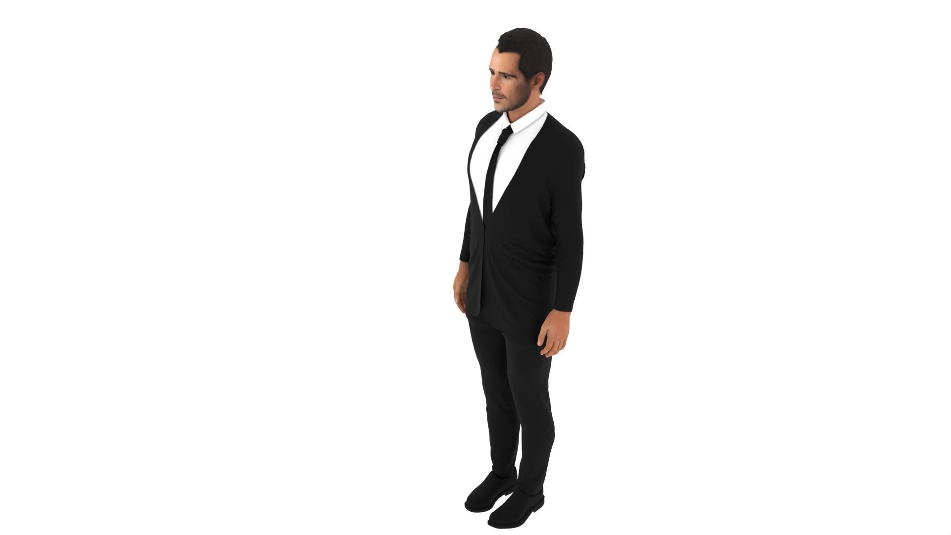 Colin Farrell Low-poly 3D model_2