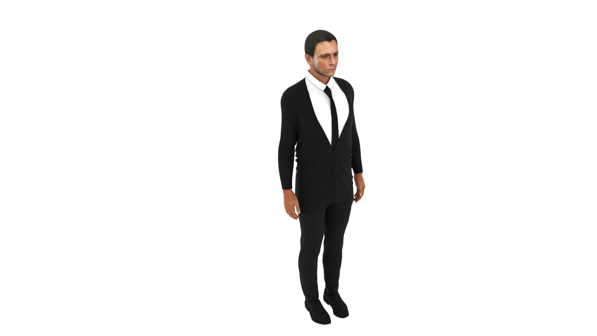 Daniel Craig Low-poly 3D model_1