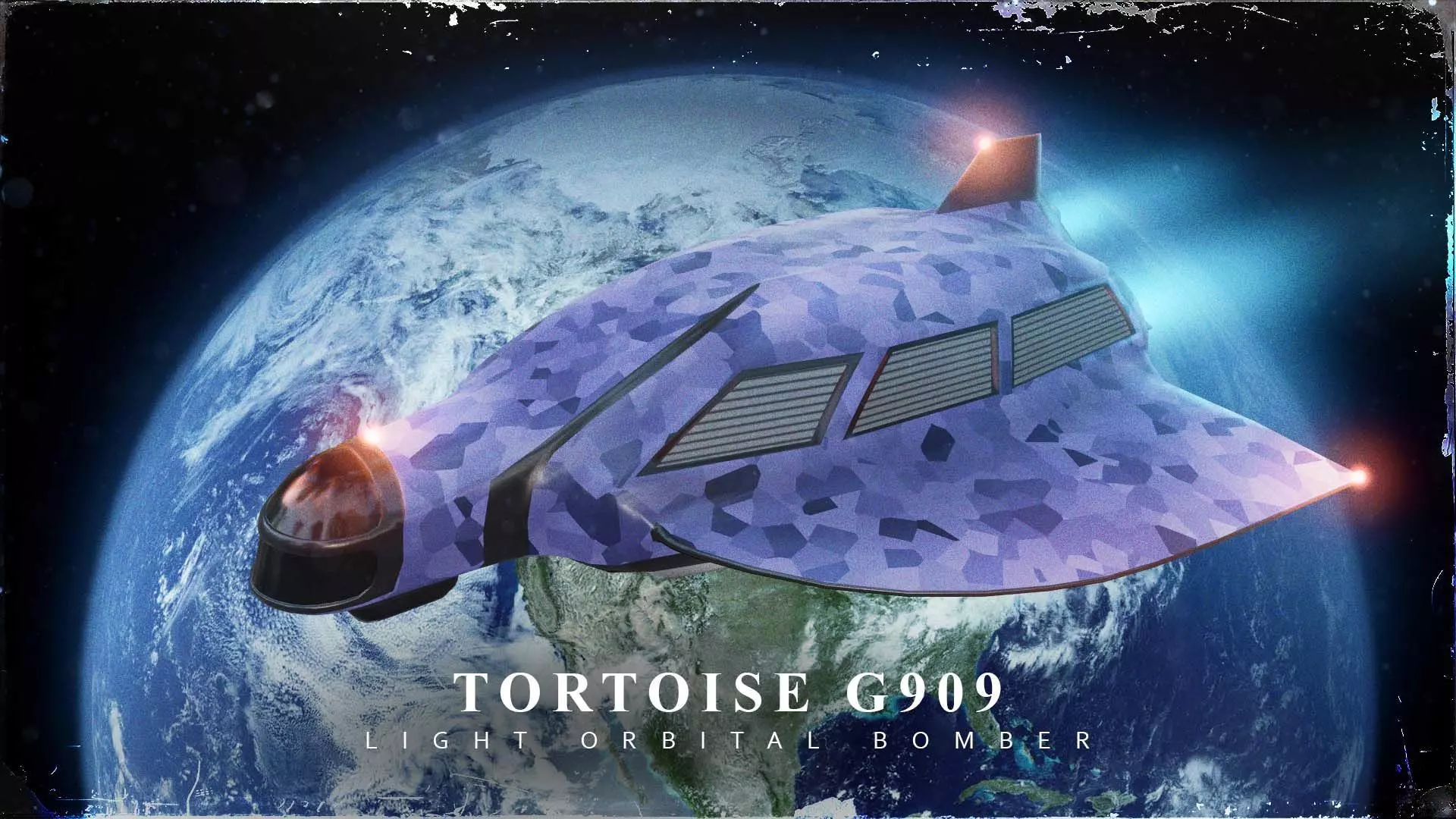 Sci-Fi Military Spaceship - Tortoise G909 3D print model
