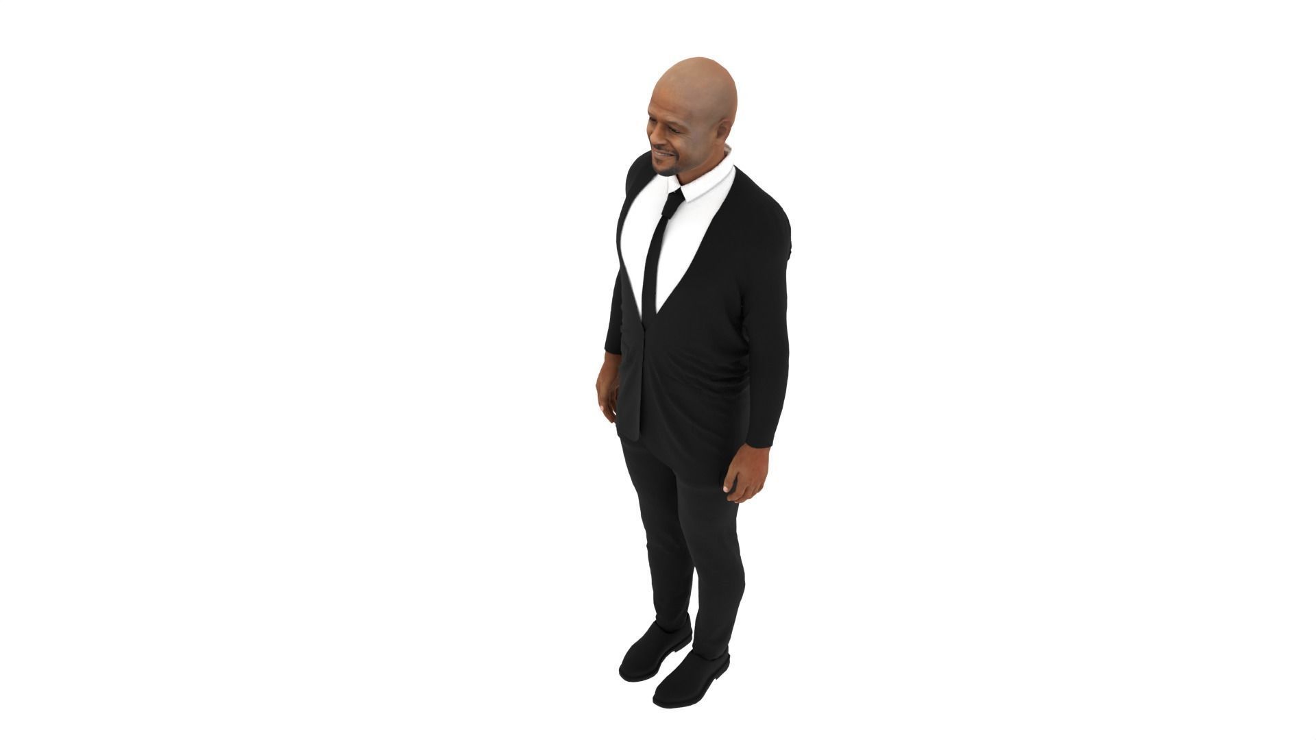 Forest Whitaker Low-poly 3D model_7