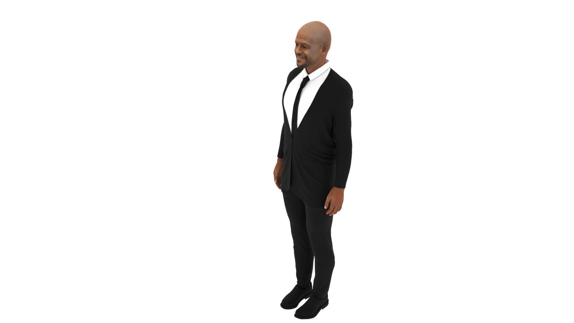 Forest Whitaker Low-poly 3D model_2