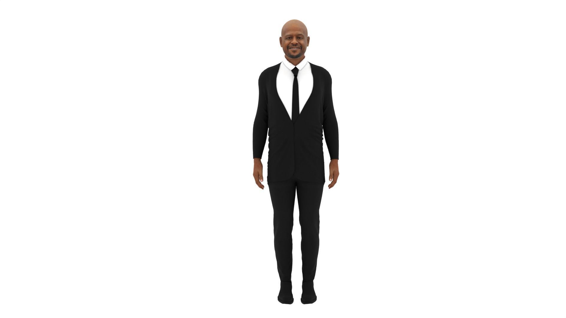 Forest Whitaker Low-poly 3D model_3