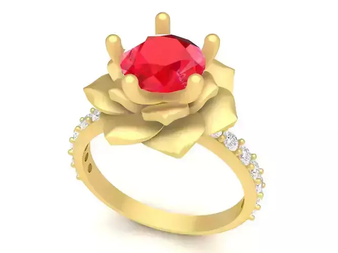 korean diamond flower ring 3670