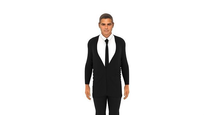 George Clooney Low-poly 3D model