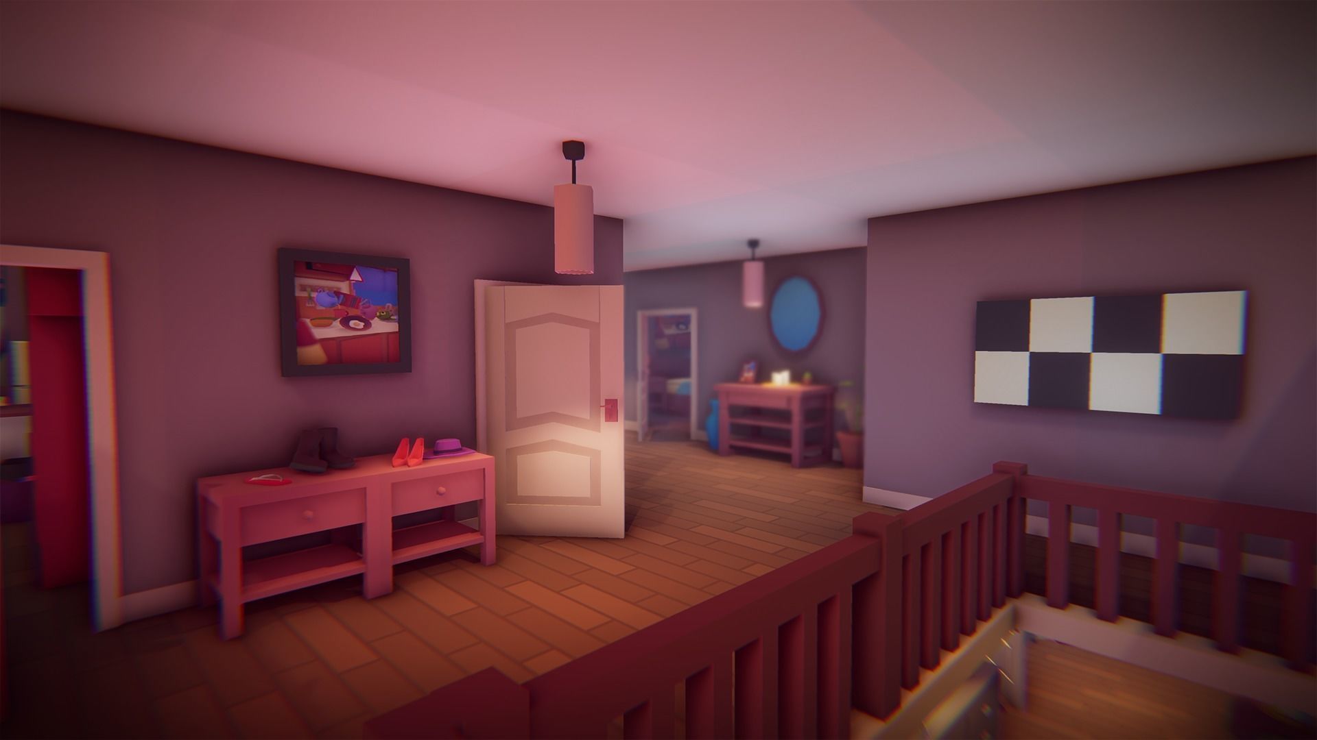 Low Poly House Interior Low-poly 3D model_1
