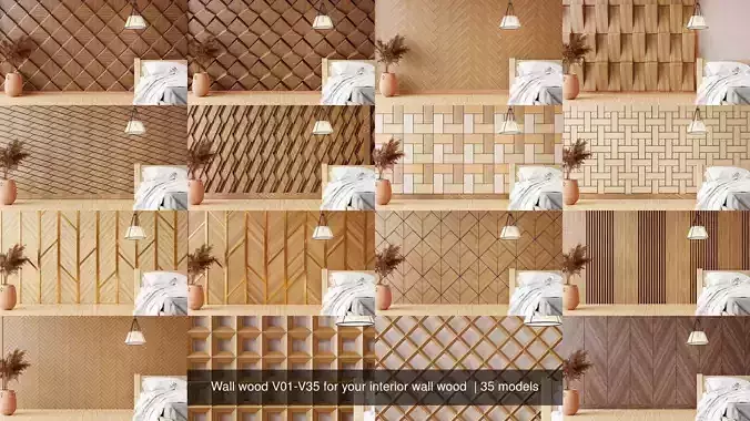 Wall wood V01-V35 for your interior wall wood 
