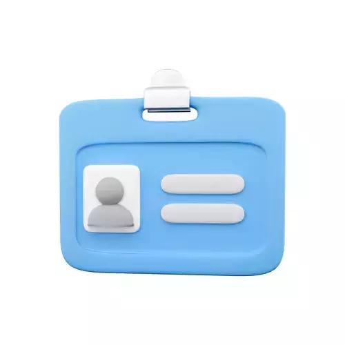 3d ID card icon 3D model