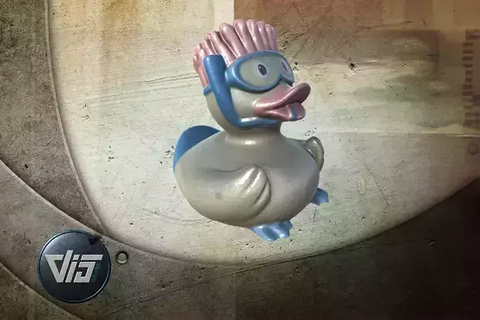 Rubberduck 10 Low-poly 3D model