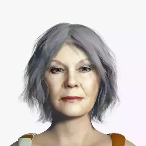 Judi Dench 3D Rigged model ready for animation Low-poly 3D model