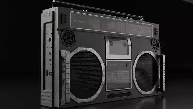 Cassette Recorder Low-poly 3D model