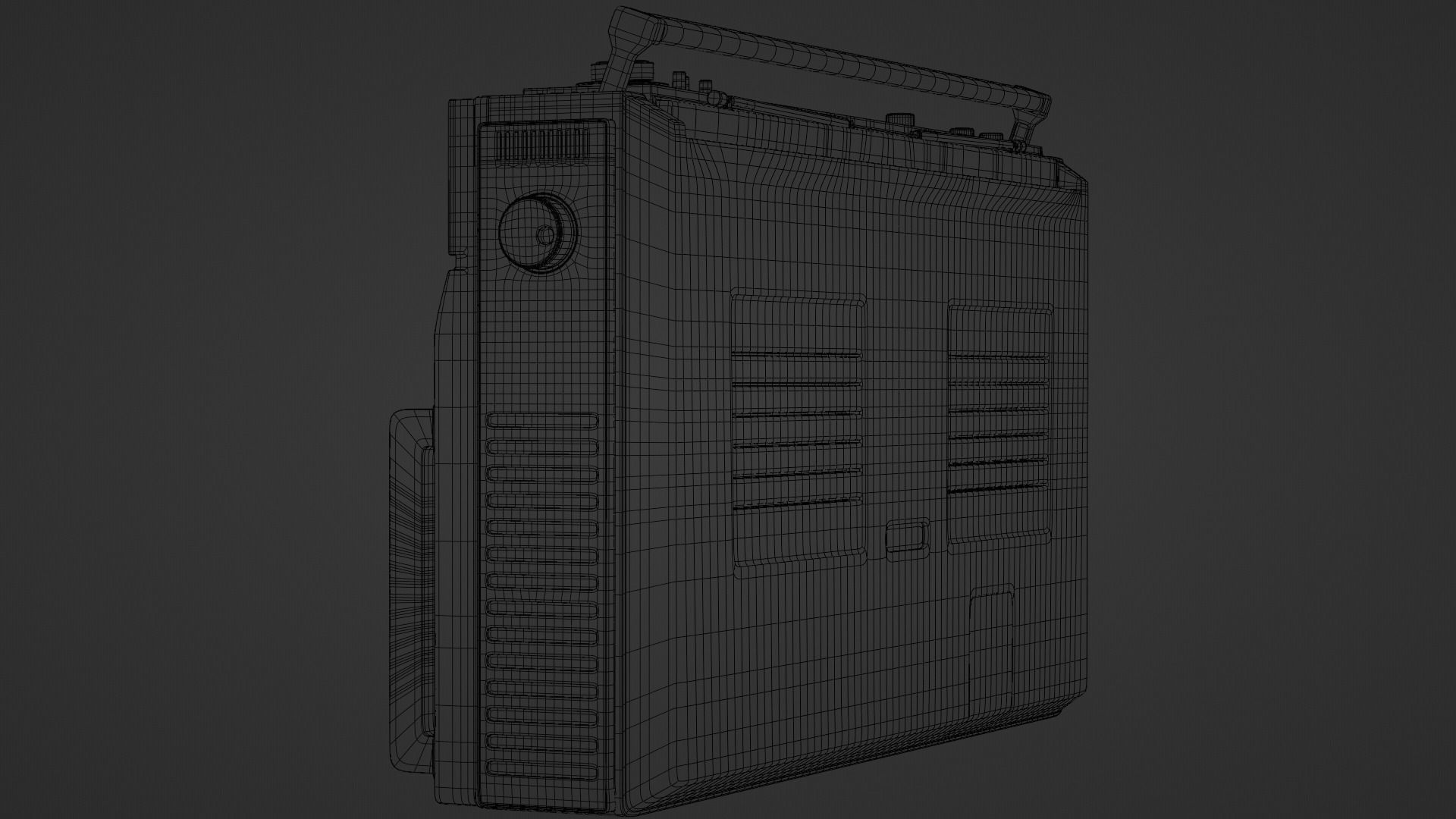 Cassette Recorder Low-poly 3D model_12
