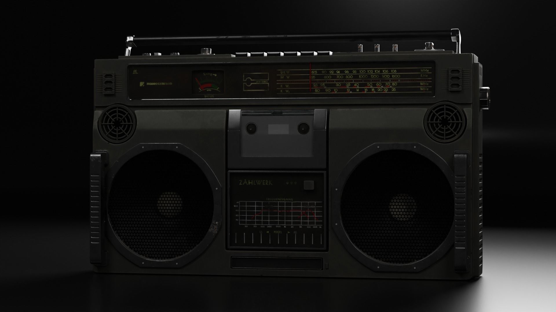 Cassette Recorder Low-poly 3D model_8