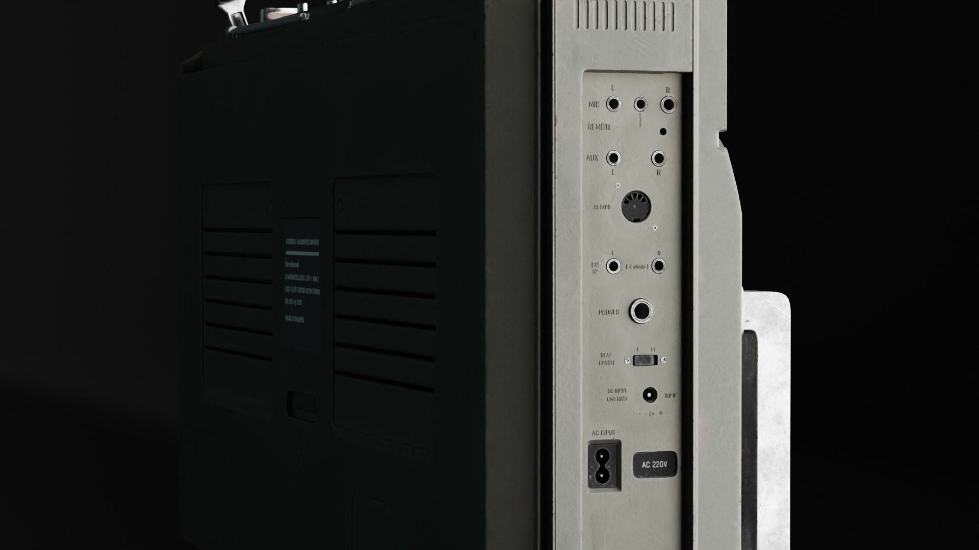 Cassette Recorder Low-poly 3D model_10