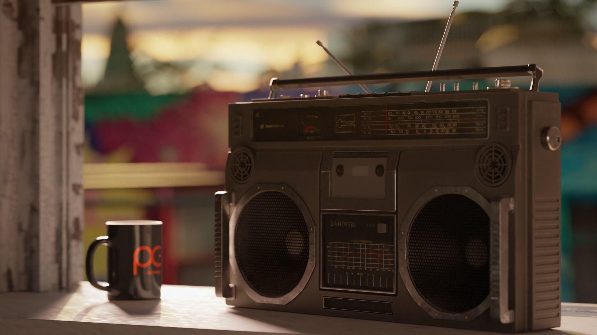 Cassette Recorder Low-poly 3D model_7