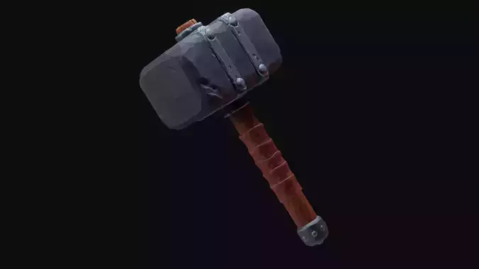 Stylized Hammer Low poly game ready
