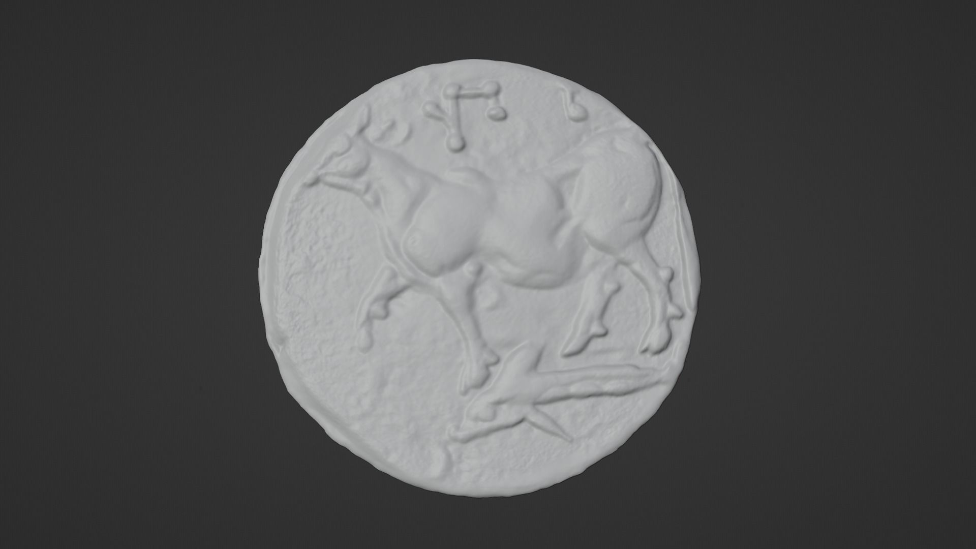 Ancient coin ALEXANDER Low-poly 3D model_12