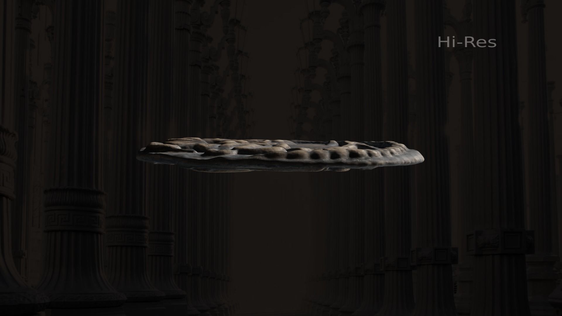 Ancient coin ALEXANDER Low-poly 3D model_5