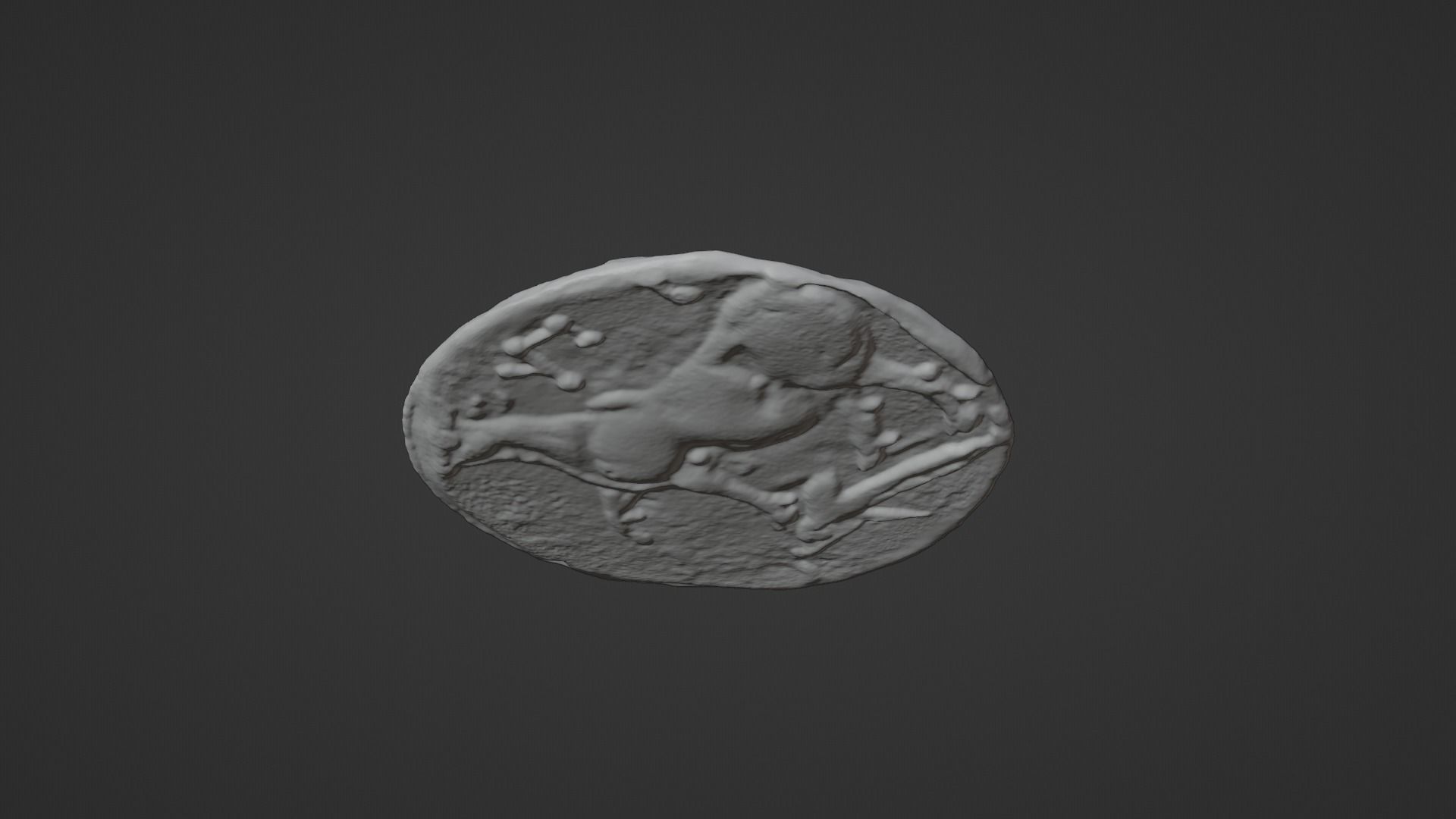 Ancient coin ALEXANDER Low-poly 3D model_13